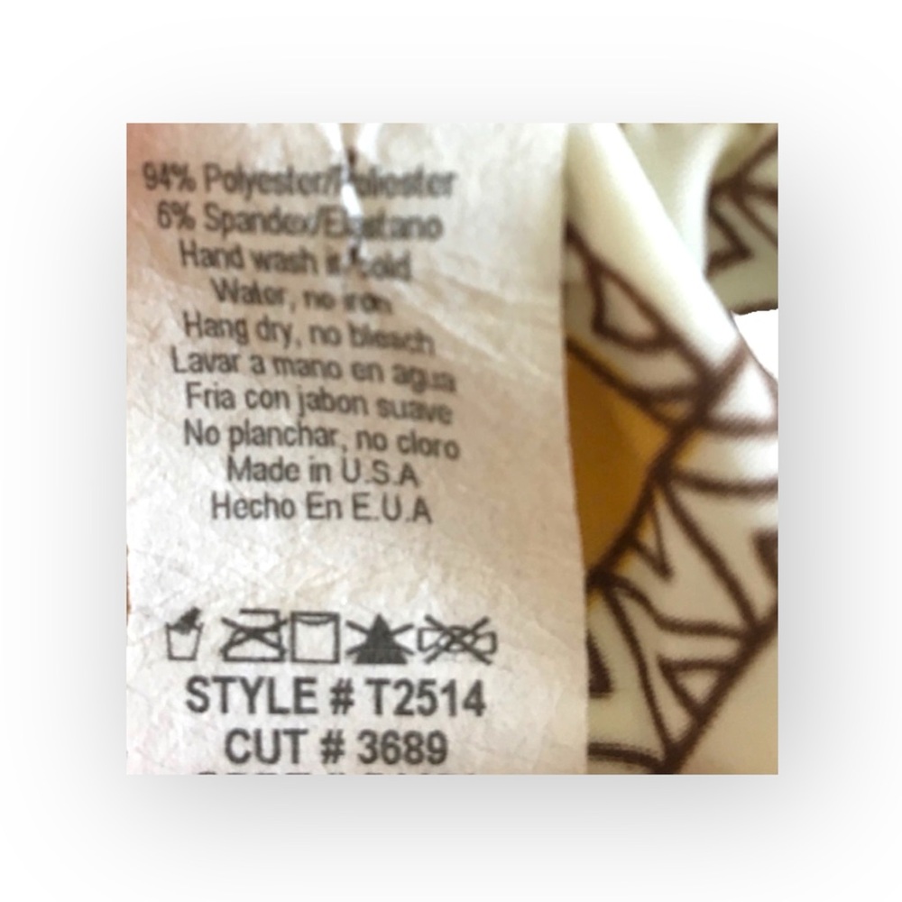 Come Como ❁ Printed Plunging V Neck Tunic Cami Tank ❁ Goldenrod + Ivory ❁ Large - Picture 6 of 16